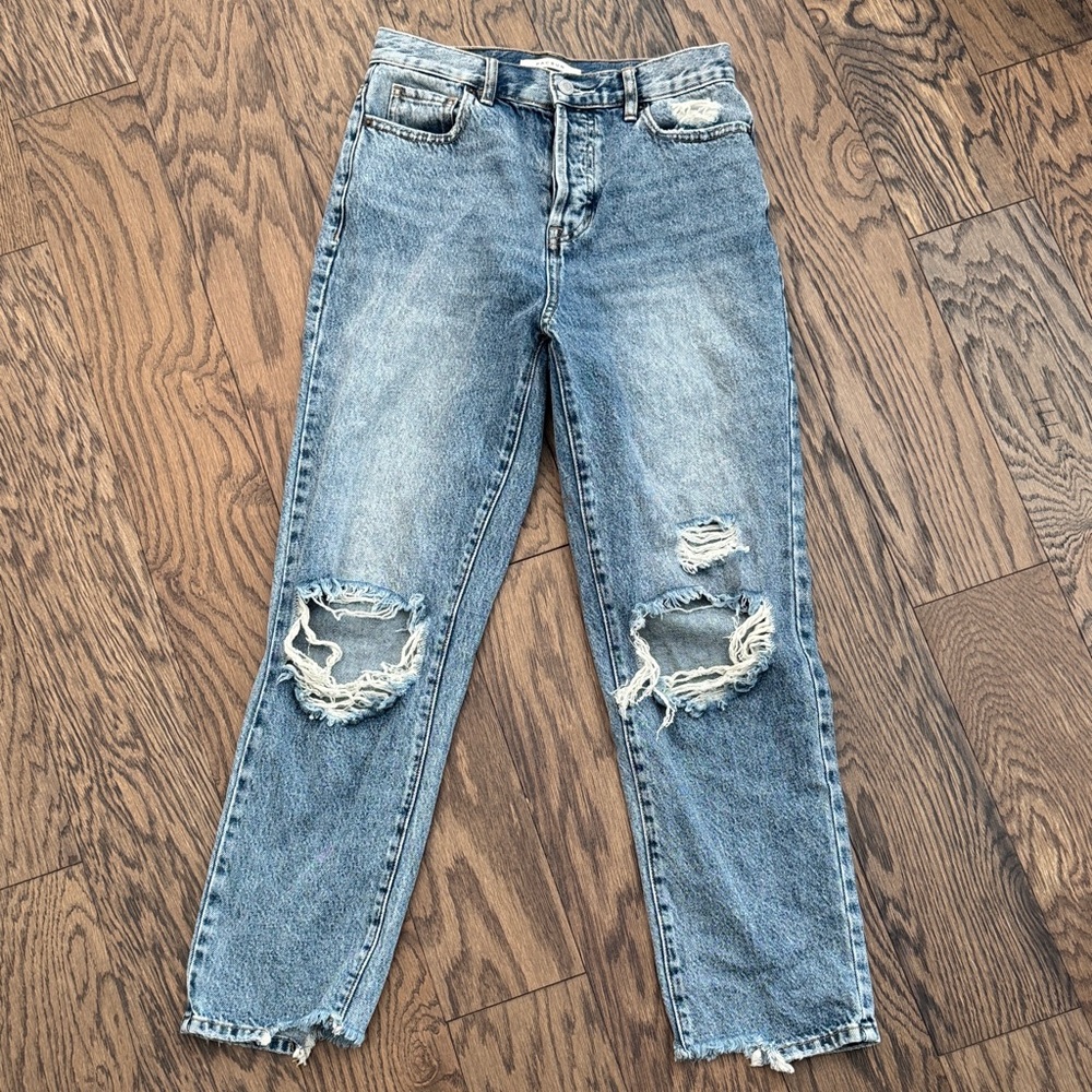 Distressed Blue Women's Jeans
